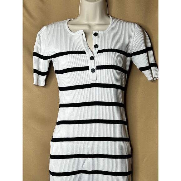 Slate & Willow Striped Henley Dress XS df1 - Picture 5 of 9